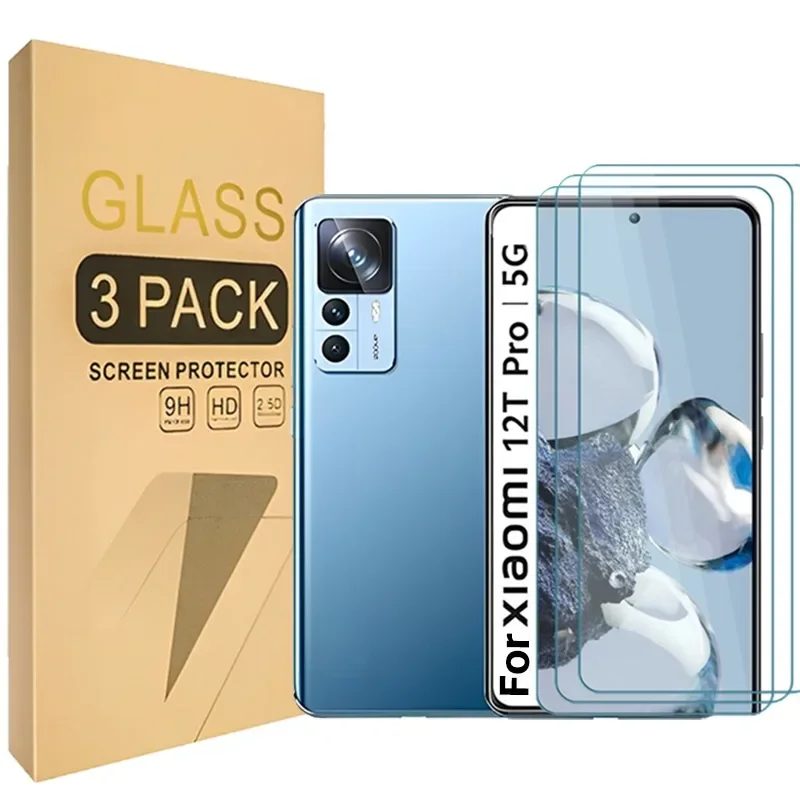 

Temepered Glass for Xiaomi 12T 12T Pro HD Full Coverage Protective Tempered Glass Anti-Scratch Films for Xiaomi Mi 12T 12T Pro