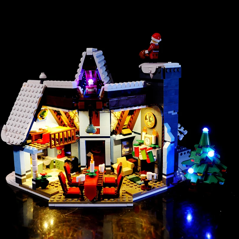 LED Light Set For 10293 Santa's Visit compatible 88088 (Only LED Light, NOT Include The Model Bricks)