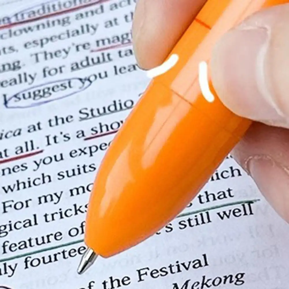 Ручка для подписей, креативная ручка в виде моркови, выдвижная ручка 6 цветов, ручка для гладкого письма, канцелярские принадлежности, ручка для школы