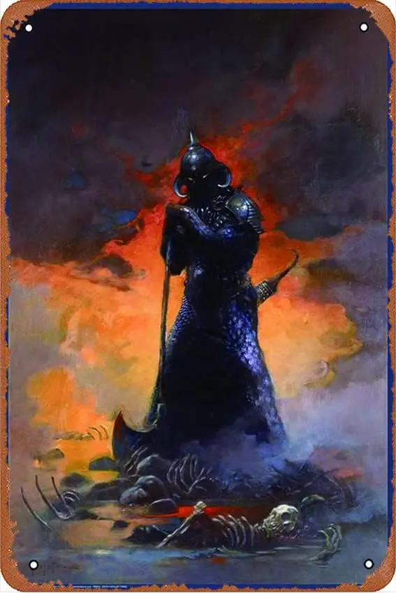 Frazetta Death Dealer Three Plaque Poster Metal Tin Sign 8