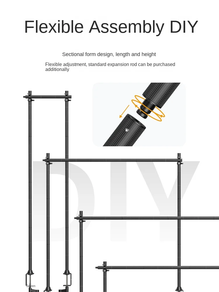 Cloth Bracket Telescopic Rod Photo Curtain Live Studio Equipment Tree Fill Light Studio Photography Top Shot Camera Support