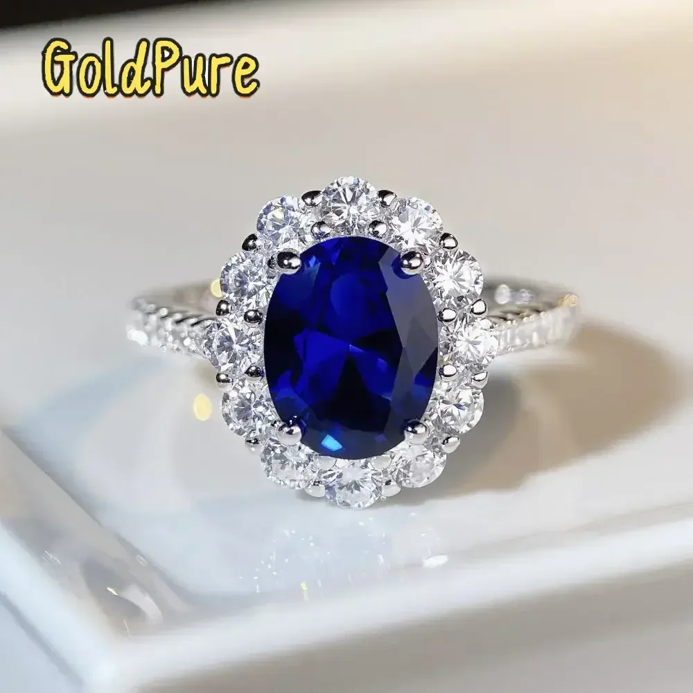 

Goldpure High - End PT950 Platinum White Gold Ring for Her, 3ct Pigeon Egg - Shaped Diamond
