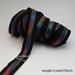 2 yards 2PC corresponds to pull head 5 resin rainbow tooth zipper DIY handmade accessories