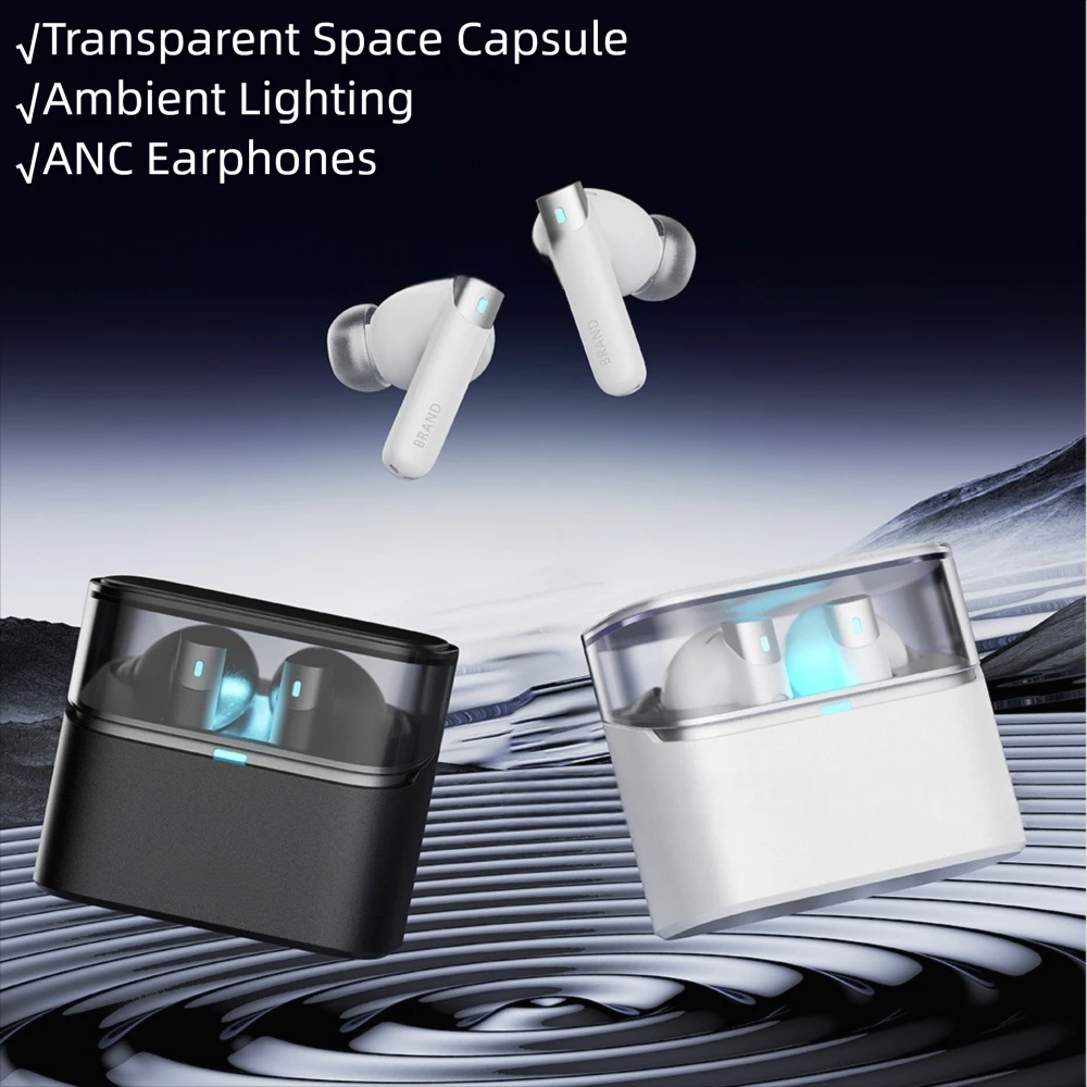 

Bluetooth 5.4 LED Indicator Earphones Long Battery Life ENC Active Noise Cancellation Hifi Stereo Deep Bass Sports Headphones