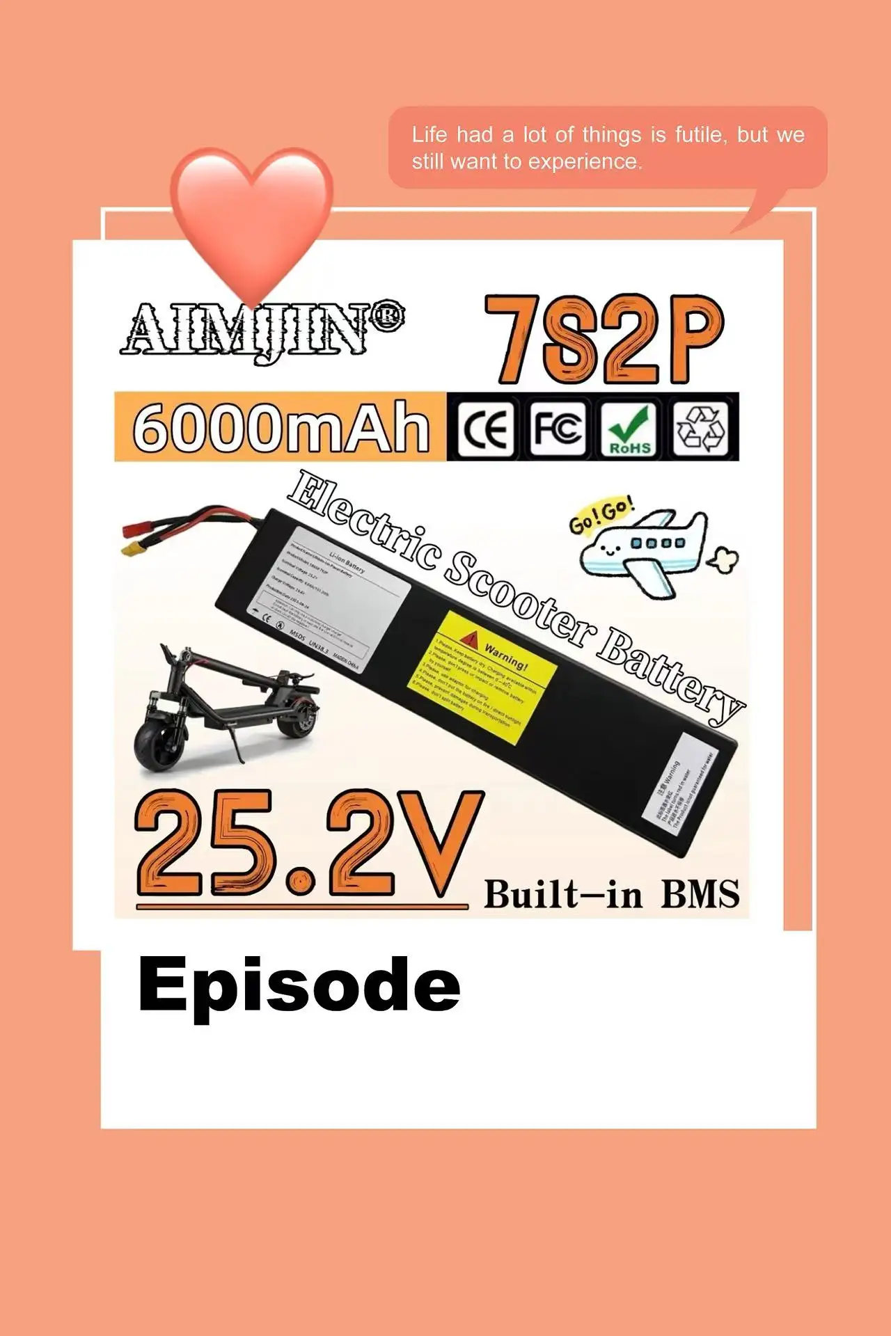 

Rechargeable Lithium-Ion Battery 25.2V 6000mAh 18650 7S2P Pack High Capacity Battery for Electronics