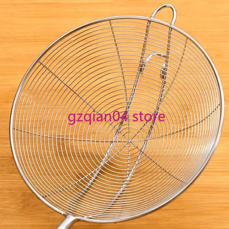 

N7MD Stainless Steel Kitchen Skimmer Spoon with Handle for Frying and Cooking