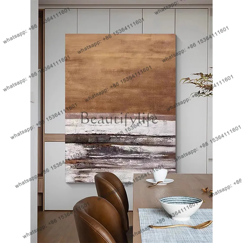 LJY medieval hand-painted oil painting wabi sabi extreme poverty wind abstract living room floor decoration painting
