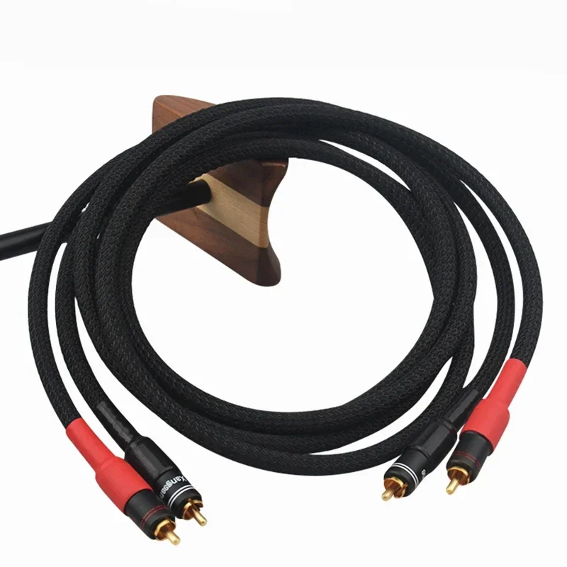 

Pair RCA Cable 4N Oxygen Free Copper HiFi Audio Signal Line for CD Player Amplifier