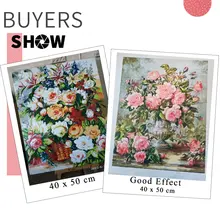 DIY Oil Painting Kit Flowers in Vase #5