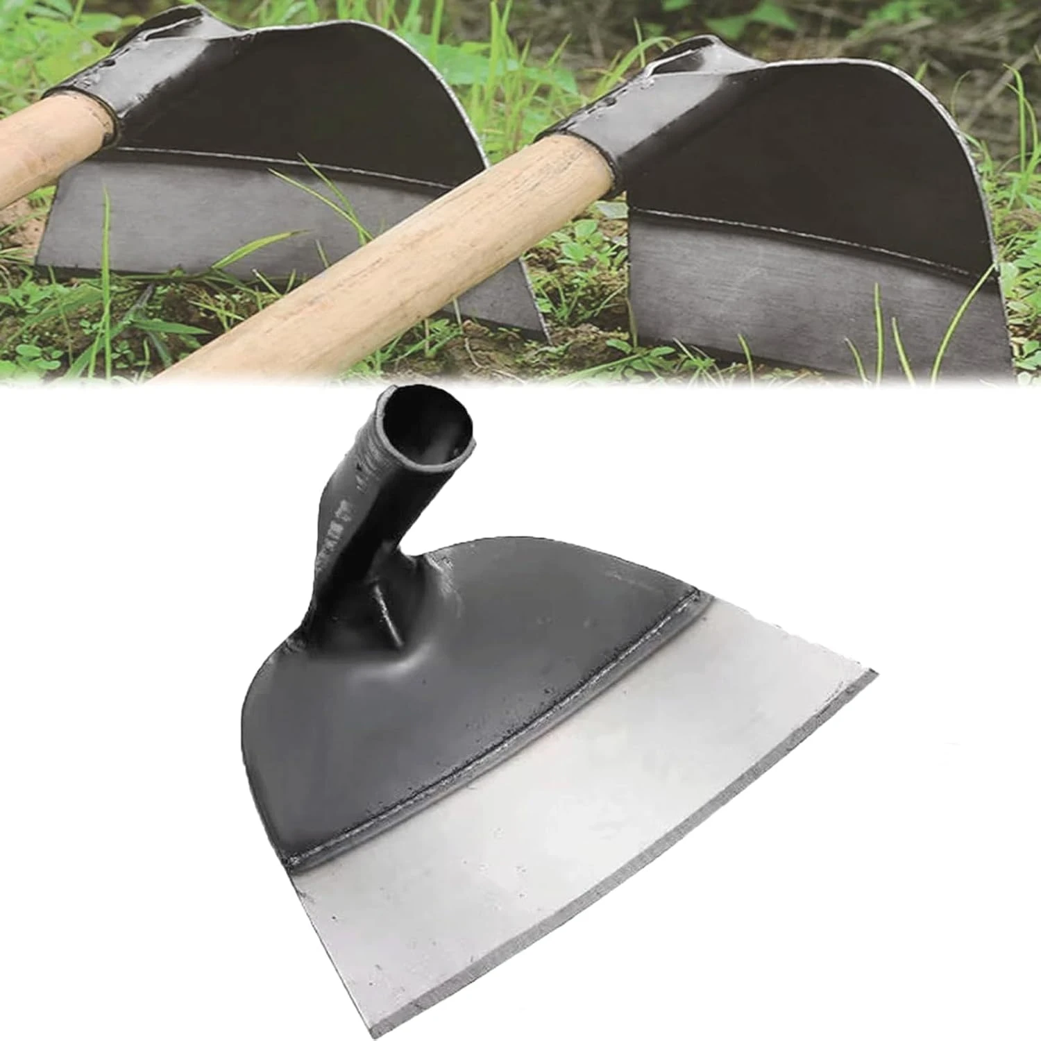 Heavy-Duty Steel Farm Gardening Weeding Hoe Head, Garden Hoes for Gardening, Grub Hoe Garden, Planting Digging Tool for Agricu