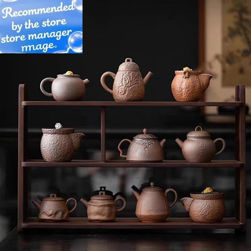 

Ceramic Handheld Clay Teapot Handheld Single Teapot Handheld Teapot Tea Brewing Device Japanese Retro Tea Kettle