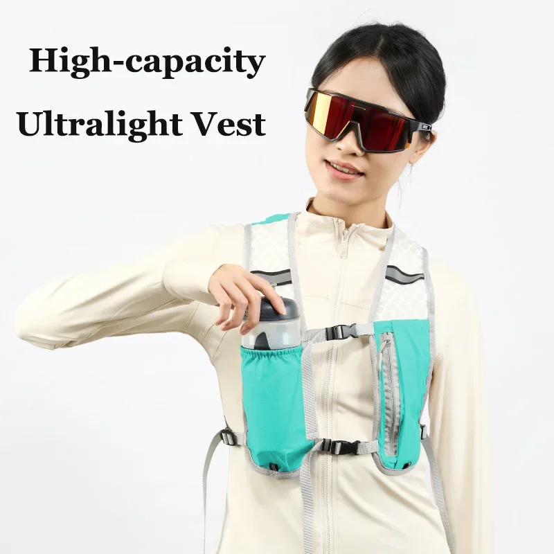 

For Biking Running Storage Vest Lightweight Running Vest Reflective Hydration Water Chest Pack With Phone Storage Pocket