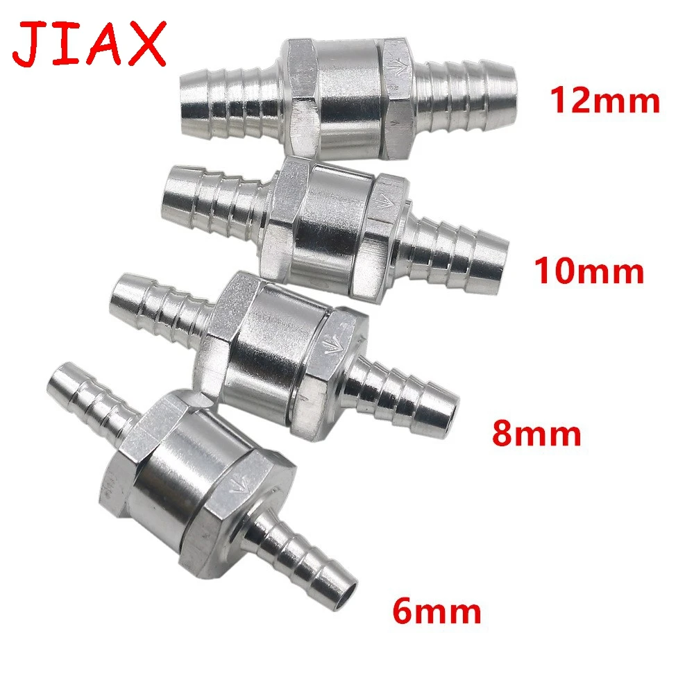 Aluminium One Way Fuel Line Check Valve Non Return Diesel Black 4mm 6mm 8mm 10mm 12mm Car Fuel System Check Valves 0.2 6 Bar