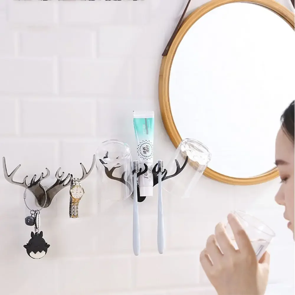 Hanger Minority Vintage Deer Horns Women Coat Rack Wall Hanging Necklace Storage Rack Key Holder Jewelry Holder Wall Decoration