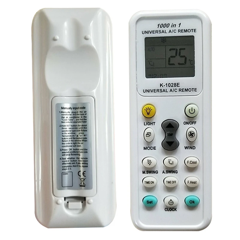 Universal Wireless K-1028E AC Digital LCD Remote Control for Air Conditioner for G,Samsung,Haier,Helton, Hemilton,Hicon,Fujitsu