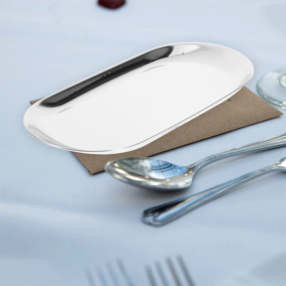 Necklace Container Food Serving Tray Tip Stainless Steel Storage Fruit