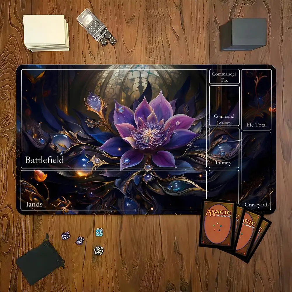 

Красивый коврик для мыши с лотосом, волшебный игровой коврик для вечеринок, прочный резиновый коврик для игр MTG TCG 35X60, коврик для мыши, коврик для офиса, настольные коврики, дружелюбный дизайн