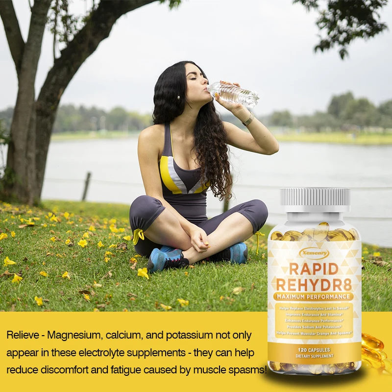 Electrolyte Capsules - Vitamins and Minerals - Supports Electrolyte Balance, Promotes Muscle Recovery, Reduces Muscle Cramping