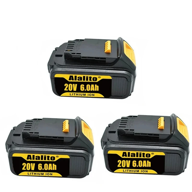 Imagem -02 - Bateria de Substituição de Lítio Original para Dewalt 20v 6000mah 18v Dcb184 Dcb200 Dcb182 Dcb180 Dcb181 Dcb182 Dcb201 Dcb206