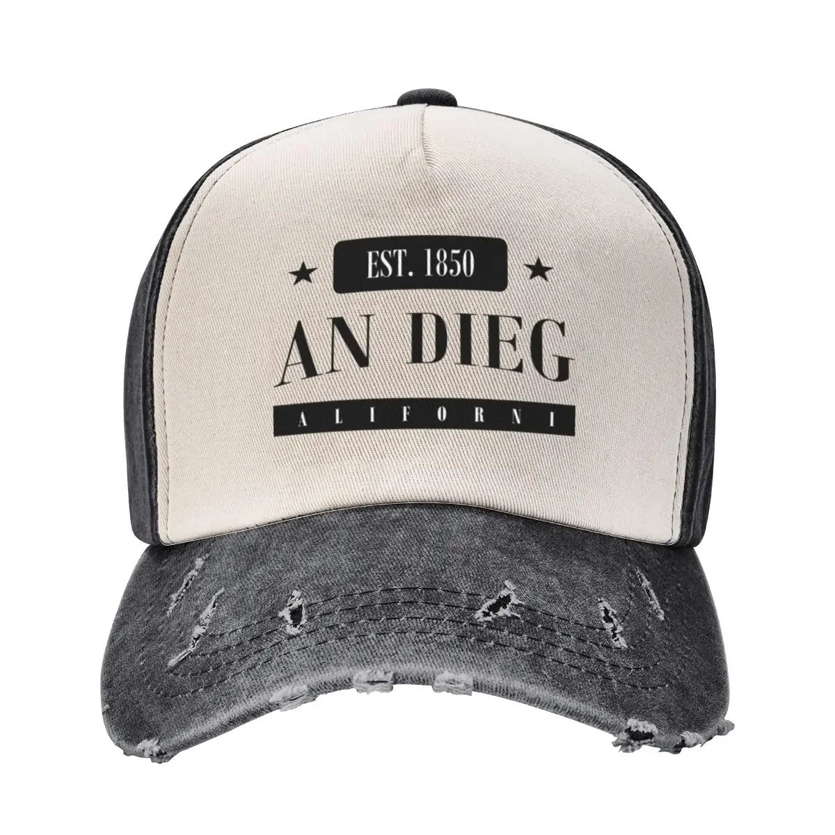 San Diego Est. 1850 Standard Black Baseball Cap Gentleman Hat Brand Man cap For Man Women's