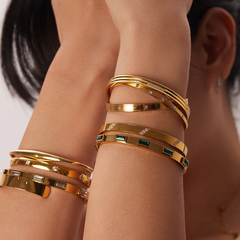 Fashion Bangle temperament niche bracelet light luxury fashion jewelry factory wholesale image 2