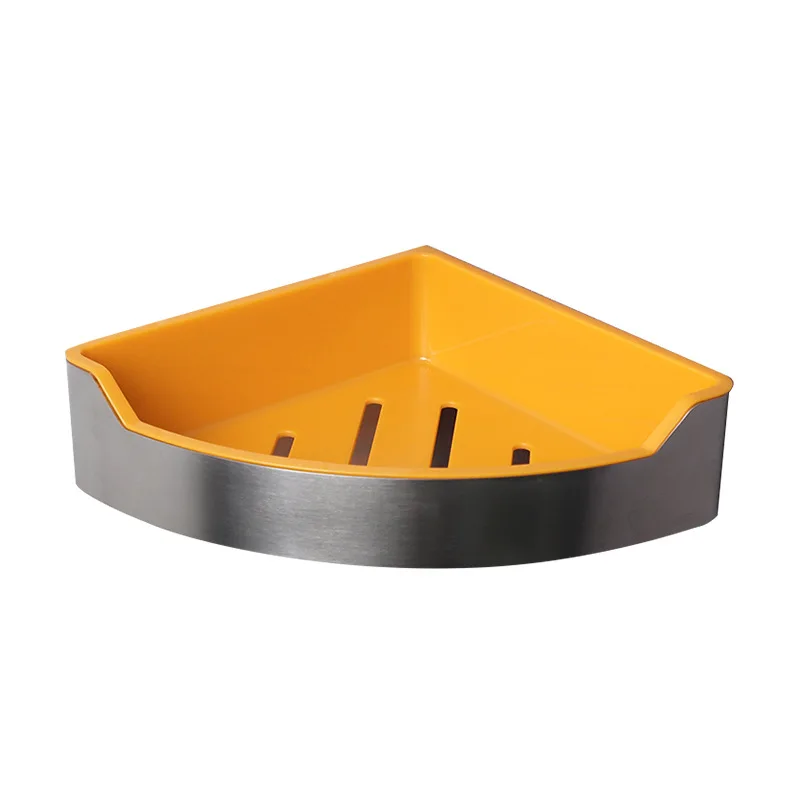 

304 stainless steel bathroom triangular basket rain room storage table kitchen condiment storage rack