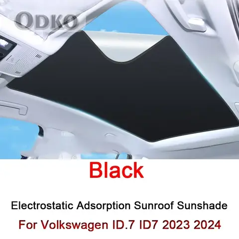 Car Electrostatic Adsorption Sunroof Sunshade Cover Fit For Volkswagen ID.7 ID7 2023 2024 2025 Heat Insulation Skylight Sticker
