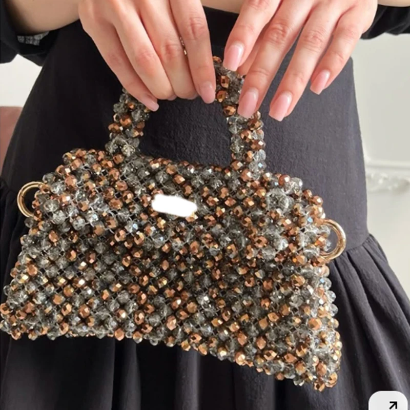 

Сумочка для банкетной вечеринки с высококачественной текстурой, женская сумка из сверкающих хрустальных бусин, настраиваемый цветной логотип, оптовая продажа