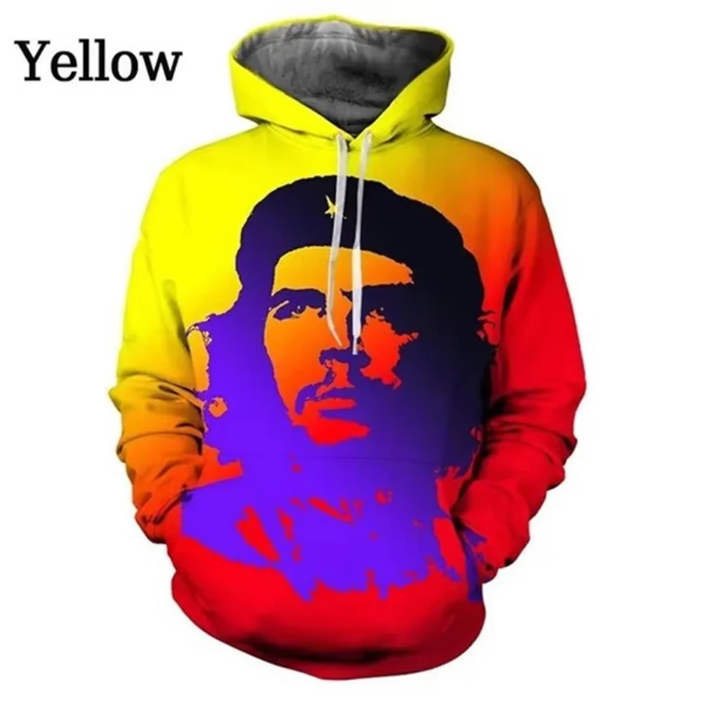 Che Guevara Retro 3D Printed Hoodie Casual Long Sleeve Men Women Hooded Sweatshirt Comfortable Fashion Personality Top