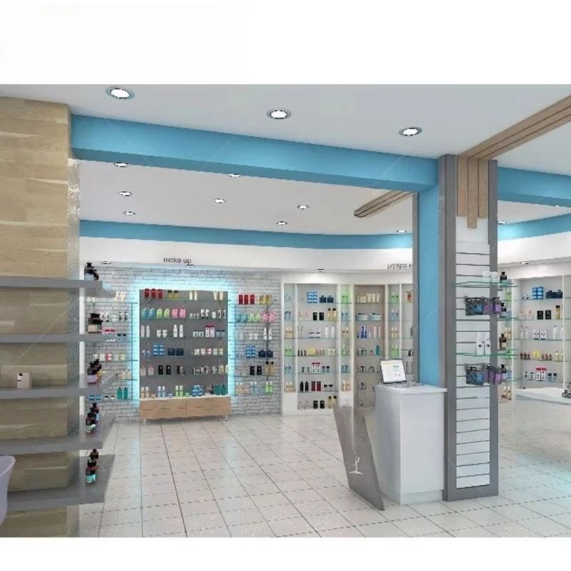 Wooden Shelves Shop Counter Furniture Modern Display Counters
