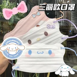 Creative and cute new Cinnamoroll Pompom Purin Hello Kitty My melody series printed mask Sanrio high-looking eye protection mask