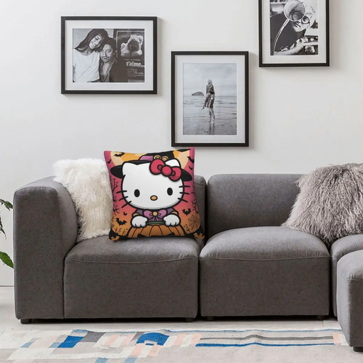 Funda de almohada Hellos Kittys, funda de almohada a la moda, funda de cojín con gráfico suave, fundas de almohada para decoración del hogar, fiesta de boda
