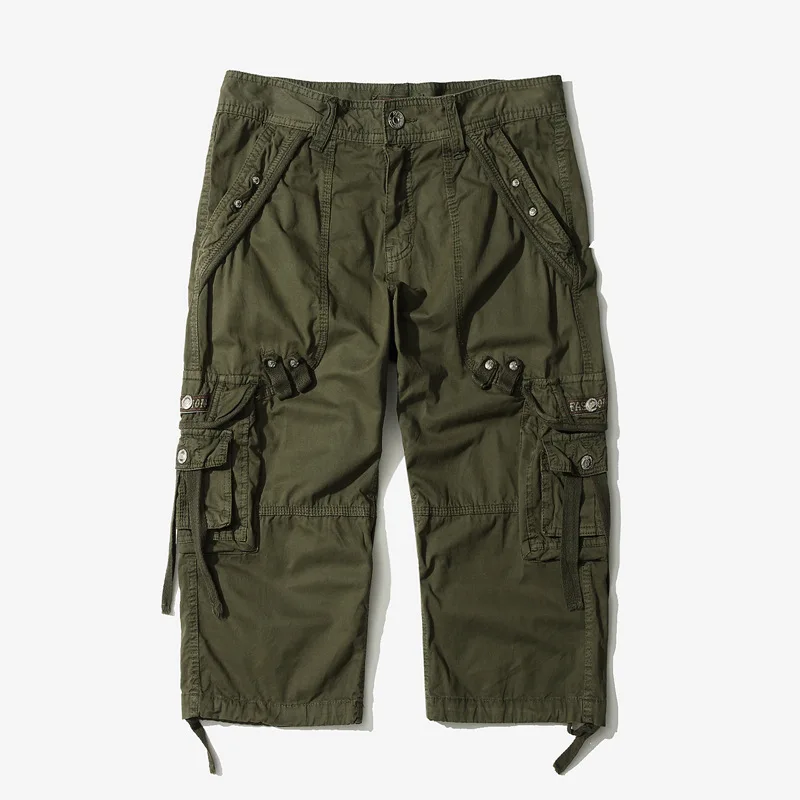 Large Size 7-point Pants Tooling Shorts Loose Multi-pocket Medium Beach Men's Pants