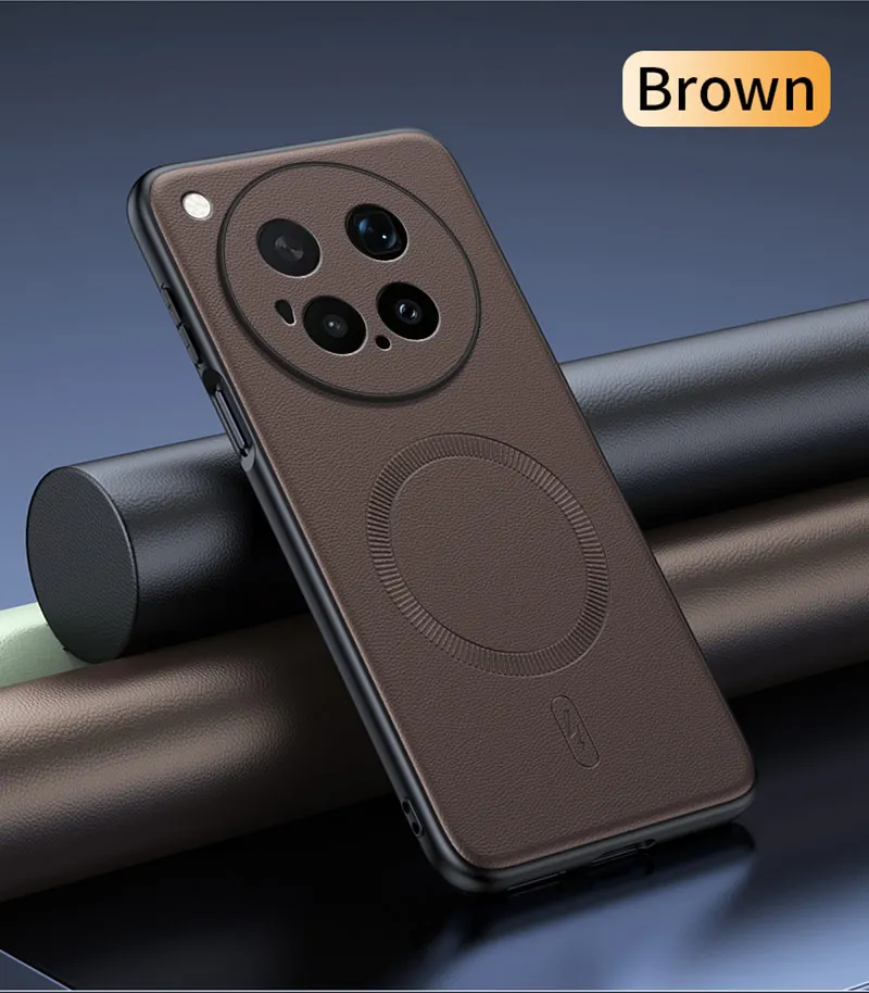 Für Vivo X500 Pro Max: Magnetische Lederhülle mit Schutzfunktion, Anti-Fingerabdruck, rutschfest, aus PC+TPU. – Detail 21