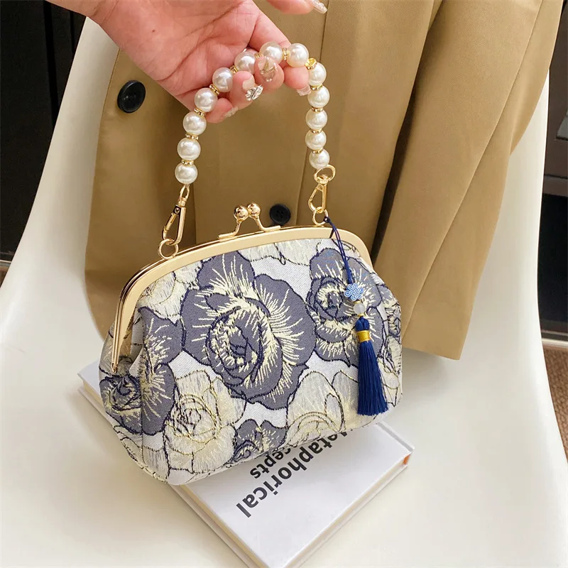 2024 New Qipao Bag Women's Handbag New Chinese Harajuku Ancient Style Small and Compact Paired with Horse Face Skirt Handbag