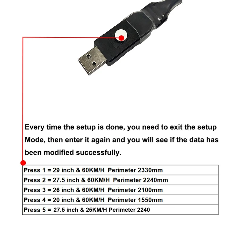 Imagem -02 - Cabo de Programação Bafang Velocidade Limit Release Roda Definição do Diâmetro Todos Pode Protocolo Linha Dedicada M400 M600 M510