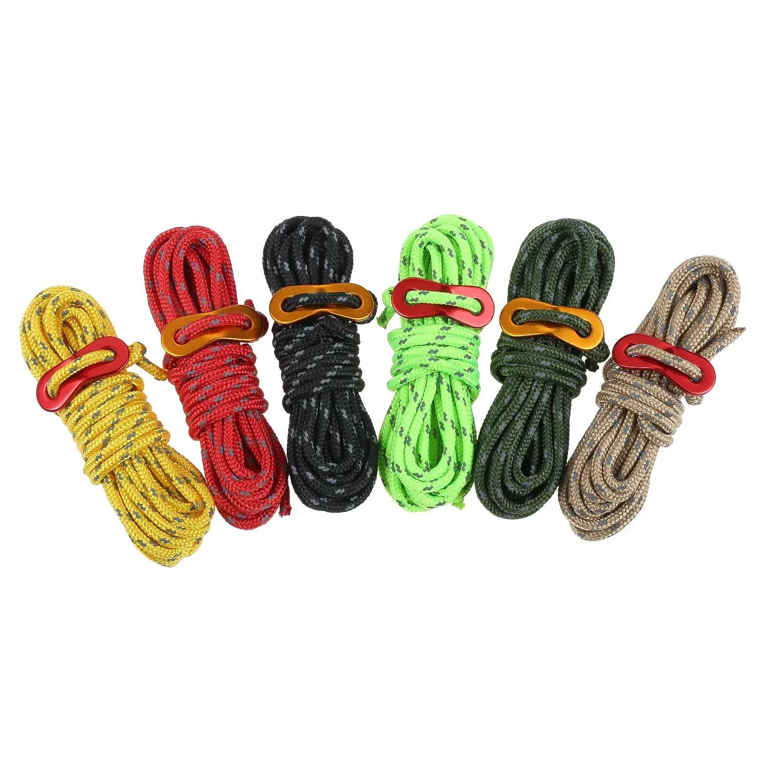 4m/13ft Multifunction Tent Rope Reflective Tent Guy Line Parachute Cord Lanyard Outdoor Camping Hiking Tent Accessories 4MM Dia