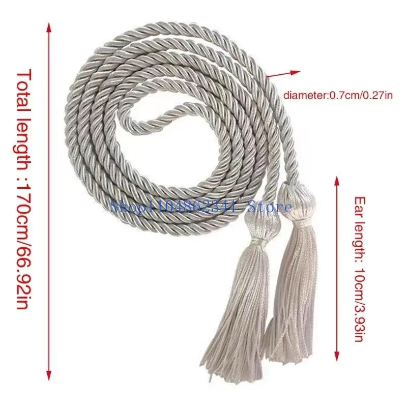 긴 술이있는 5asd 졸업 명예 코드 졸업 사진 파티를위한 졸업 코드 로프 벨트 졸업 술