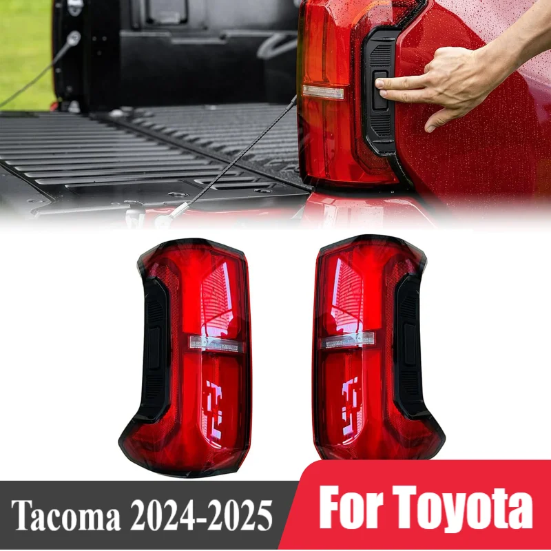

LED Taillight For Toyota Tacoma 2024 2025 Car LED Tail Light Assembly with Tailgate Switch Rear Brake Stop Reverse Lamps