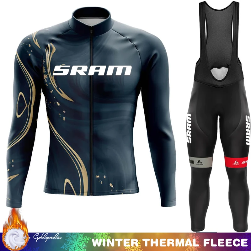 

Cycling Clothing Man Fleece Jersey SRAM Mountain Bikes Thermal Men Bicycle Clothes Winter Men's Biking Ciclismo Hombre Mens Road