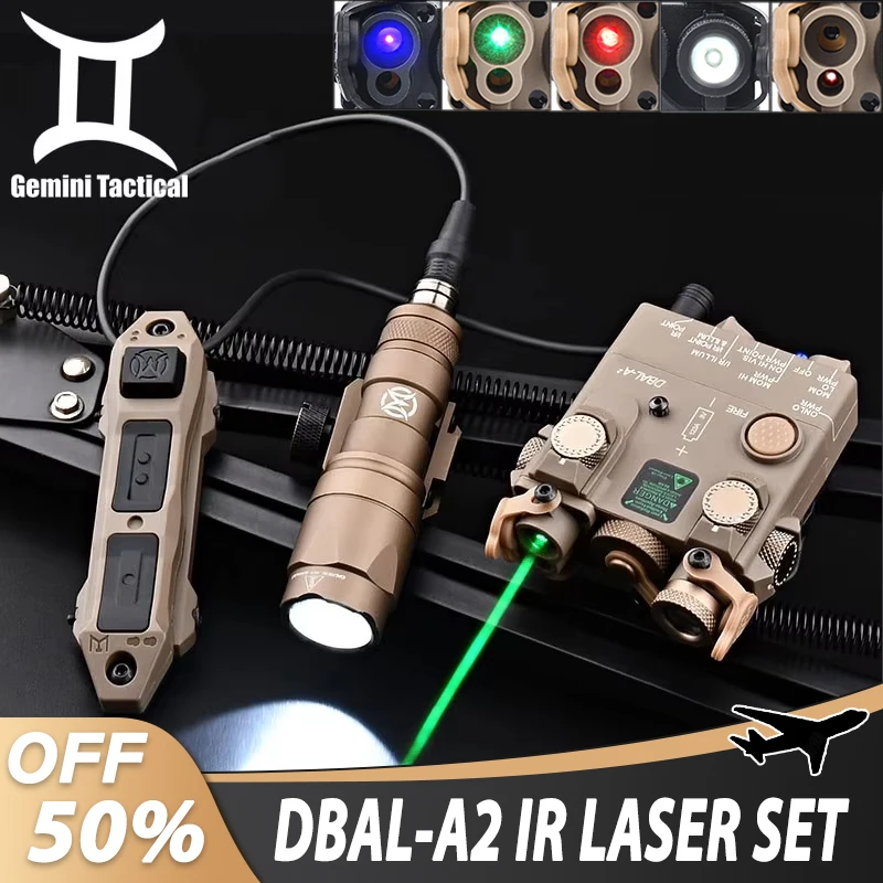 

Tactical DBAL-A2 Red Green Blue Dot IR Sight Laser Airsoft M300A LED Spotlight Wadsn Hunting Flashlight With Dual Funtion Switch