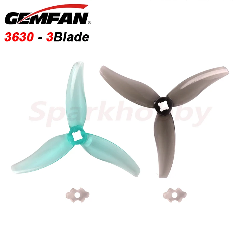 

Gemfan Hurricane 3630 3-Blade 3.6inch Propeller 3.6x3.0x3 CW CCW PC Material Suitable for RC FPV Multirotor Drones Accessories