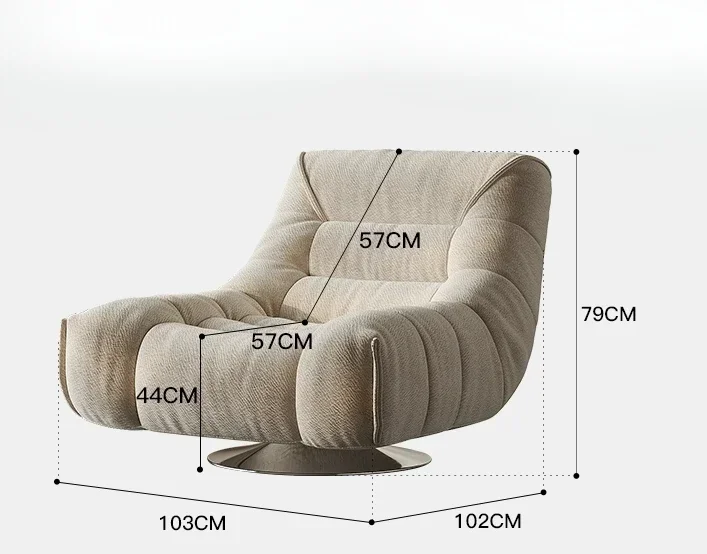 designer single chair retro modern simple leisure chair  Italian minimalist rotating single sofa
