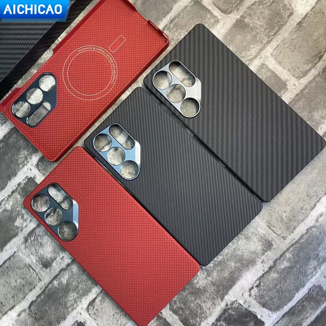 

ACC- Luxury Real Carbon Fiber Phone Case for Samsung S25Ultra Aramid fiber Ultra thin anti fall Business phone case