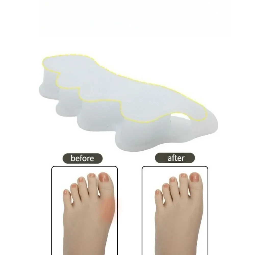 Separador protector de dedos de los pies, Material Corrector de juanete adecuado, alisador de Gel suave, espaciadores, herramienta de cuidado, pequeño, fácil de llevar, 2 uds. = 1 par