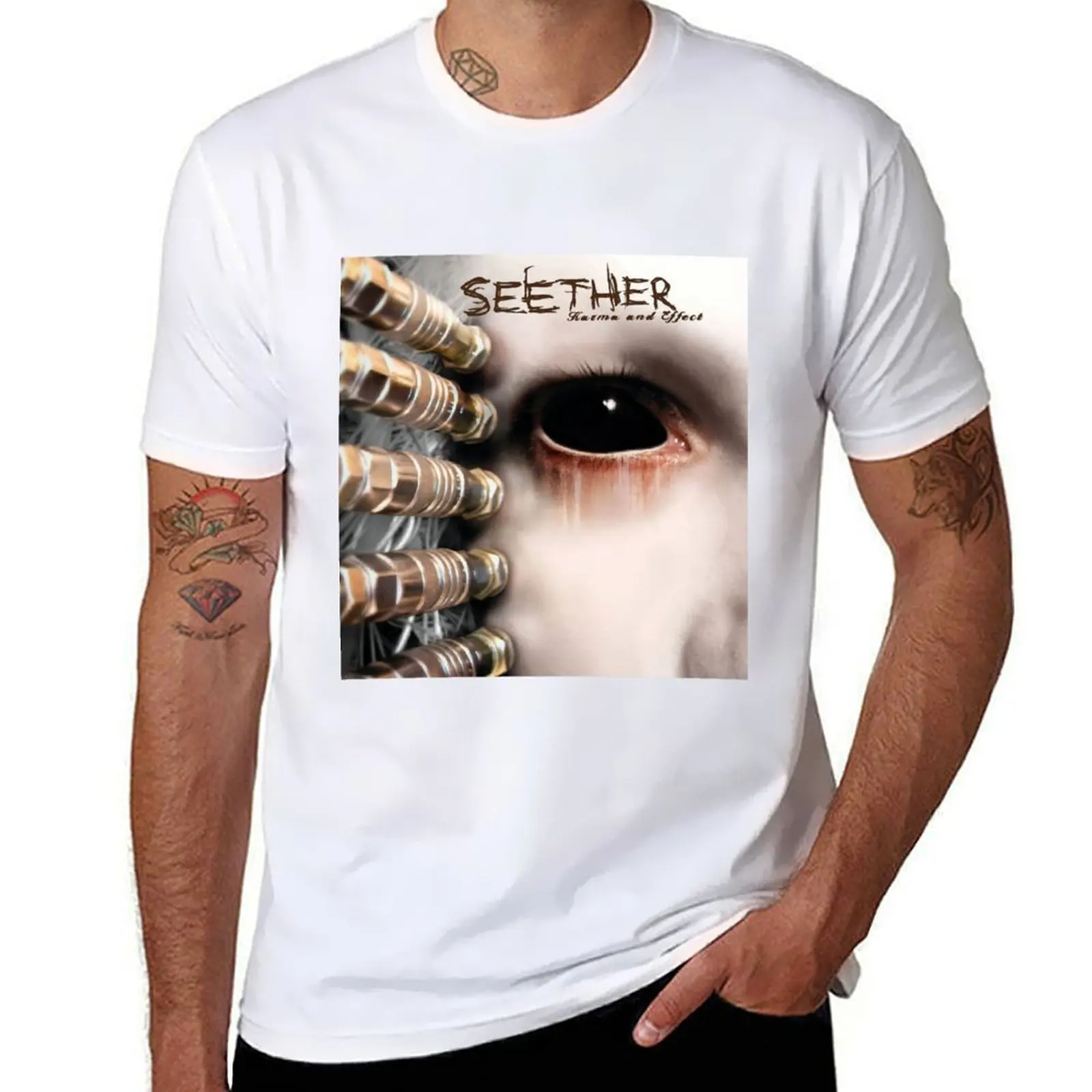 

Seether Karma and Effect T-Shirt funny t shirts cotton man t shirt designer T-Shirt
