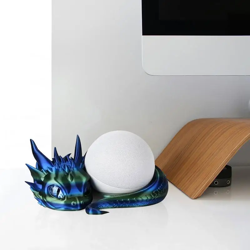 لوجع إلى الوصف قاعدة حامل مكبر الصوت على شكل تنين حامل مكبر الصوت قوس ديكور المنزل طباعة ثلاثية الأبعاد مبتكرة