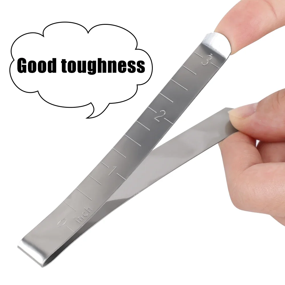 Stainless Steel Sewing Clips Hemming Ruler Clip Machining and Hand Sewing Fixing Ruler Clothing Stitching Pinning Marking Tool