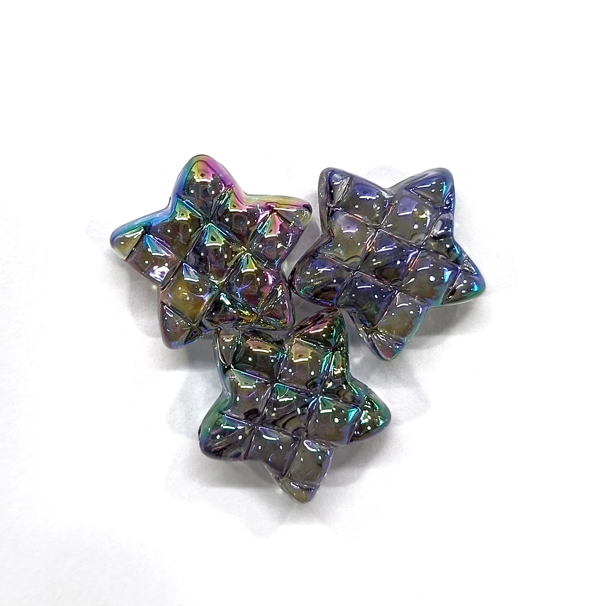 لوح شطرنج شفاف ملون بالآشعة فوق بالساعة ، نجوم مخططة ، إكسسوارات أقلام مطرزة ، مواد مجوهرات تصنعها بنفسك ، 10 صيحات #4