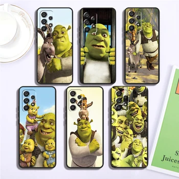 C-Cartoons Moive Shrek Coon For Samsung Note 20 10 Ultra Plus A31 A14 A12 A70 A34 A25 A04 A05 A15 A24 5G Black Soft Phone Case